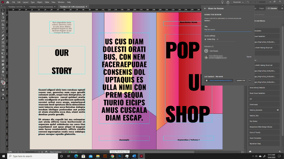 Adobe InDesign Collaboration