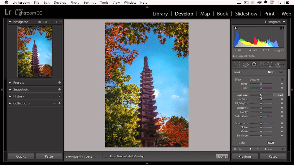 Adobe Lightroom Interface