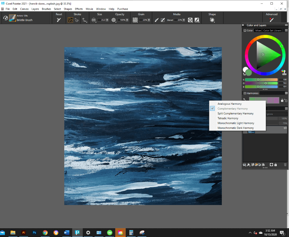 Corel Painter Color Selection Tool