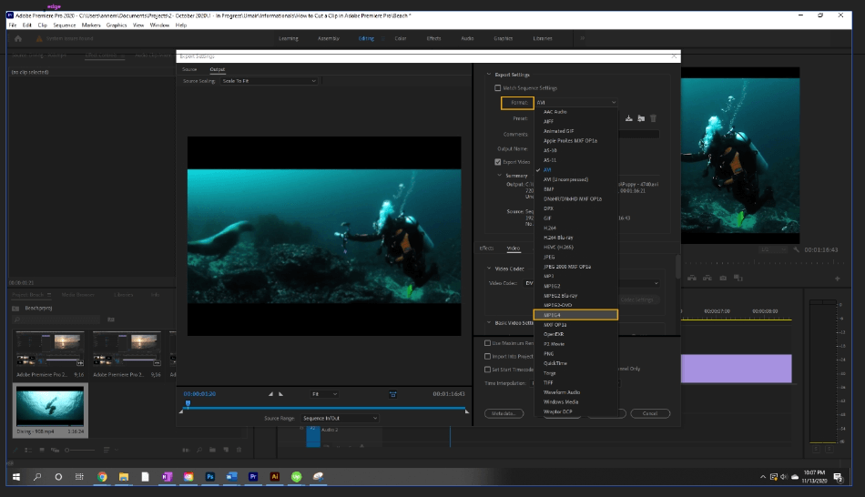 How to Export Adobe Premiere Pro File to mp4 Format 2