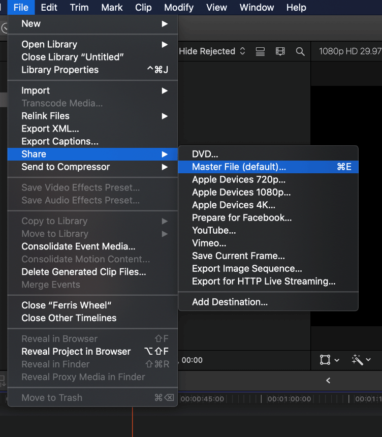 How to Export on Final Cut Pro 2