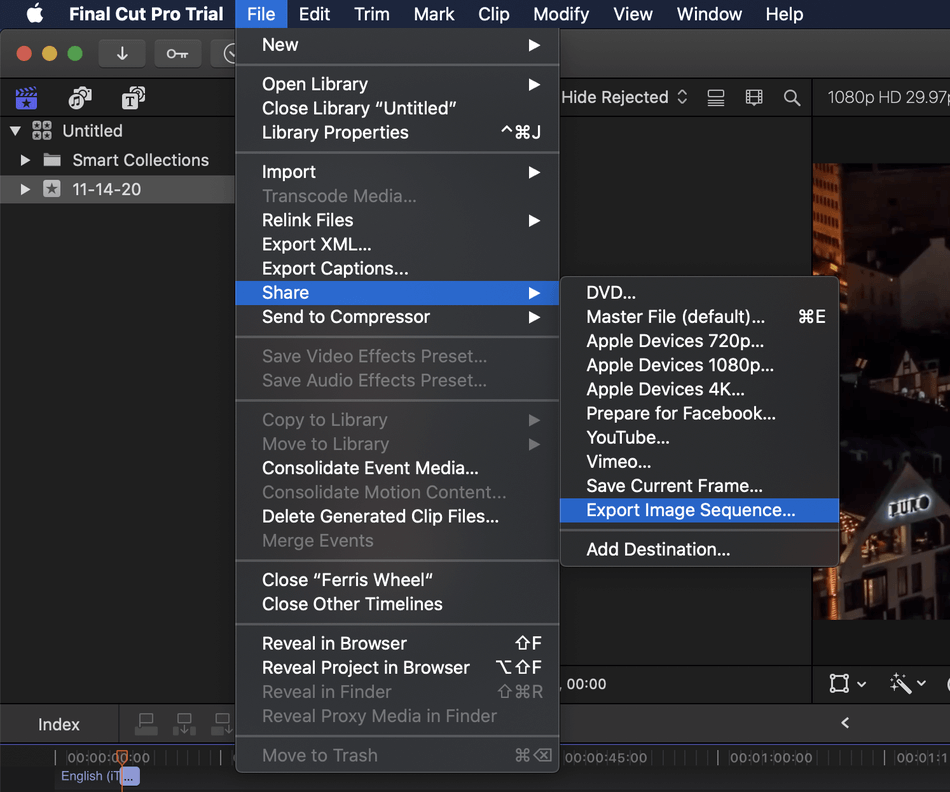 How to Export on Final Cut Pro 23