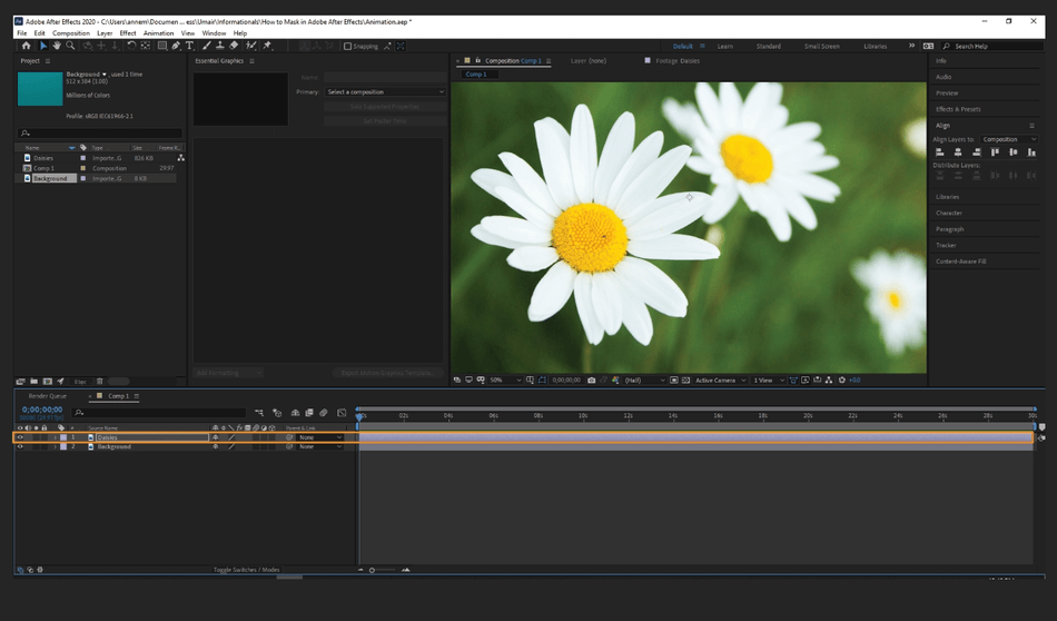 How to Mask in Adobe After Effects 7