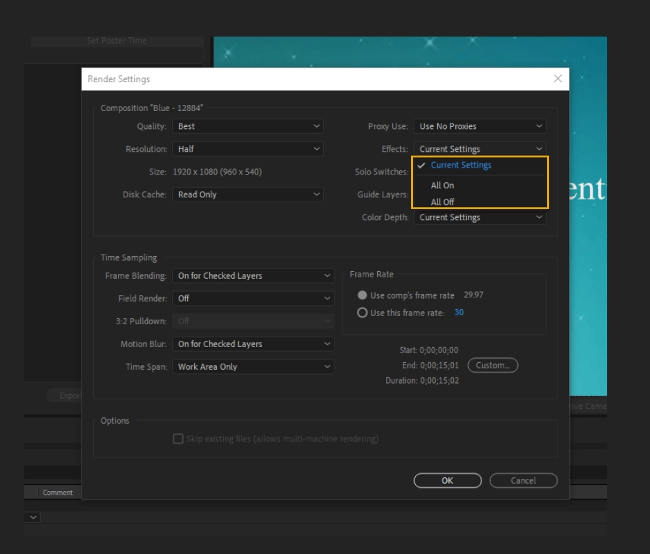 How to Render Export in Adobe After Effects 12