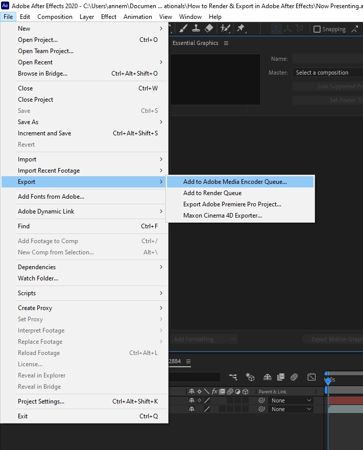 How to Render Export in Adobe After Effects 55