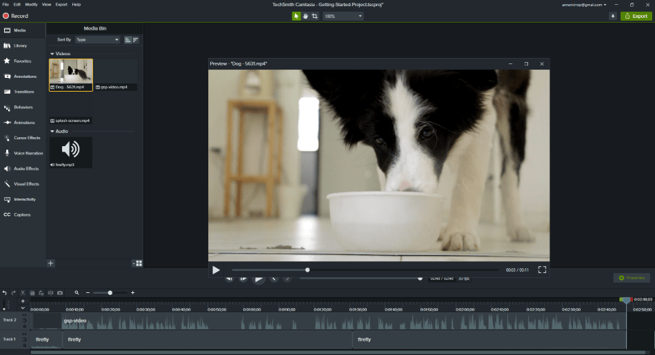 camtasia adding video