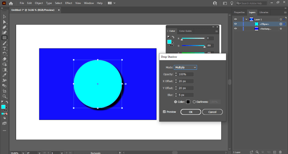 Adobe Illustrator Drop Shadow Options Changed Offset