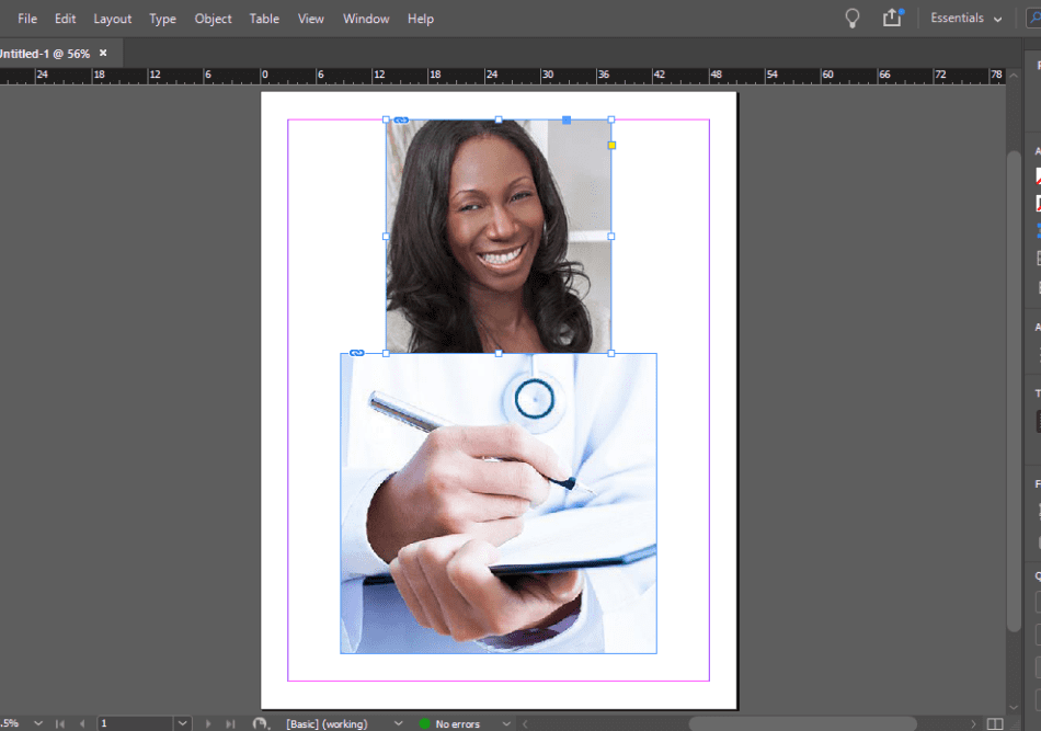 Adobe InDesign Asset Placement