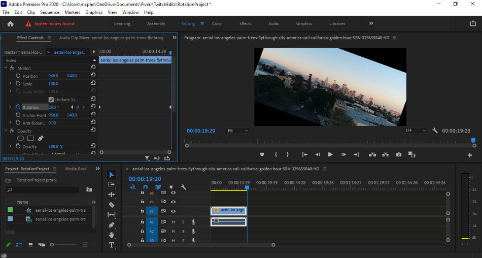 Adobe Premiere Rotation Effect Keyframes
