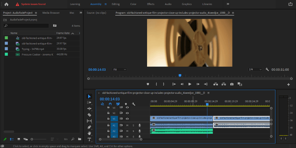 Adobe Premiere Video and Audio on Timeline