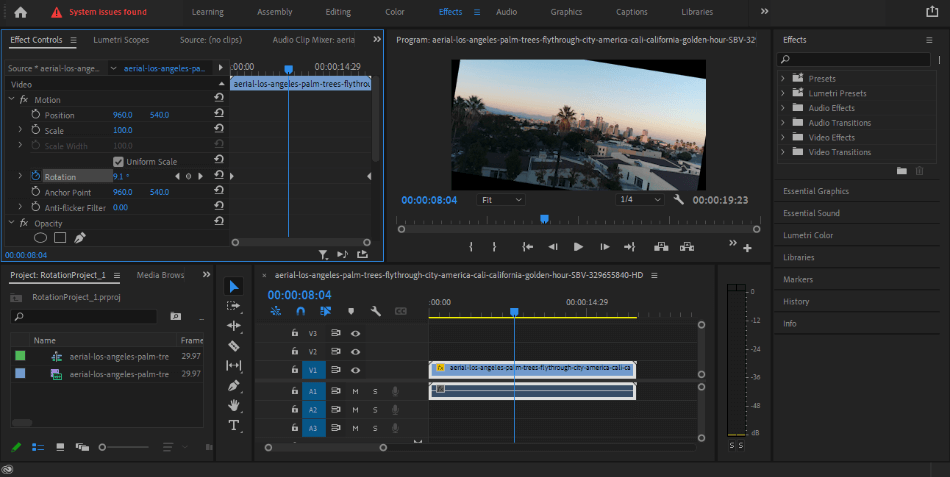 Adobe Premiere Middle Of Rotation