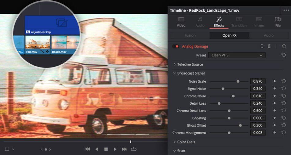 DaVinci Resolve FX edits for car footage