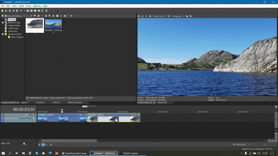 editing picture of a body of water