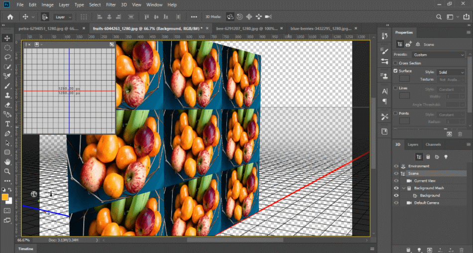 editingg picture of fruits