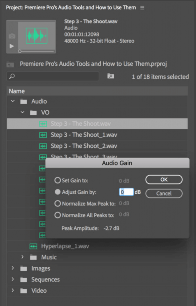 premiere pro audio tools