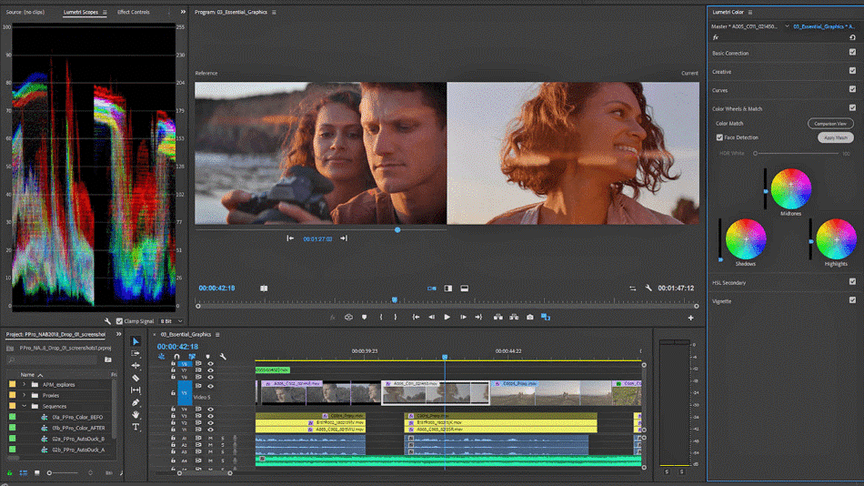 premiere pro color corrections