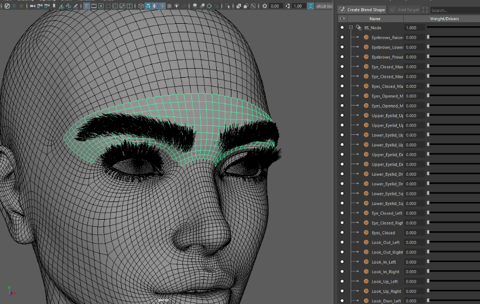 Maya rigging face