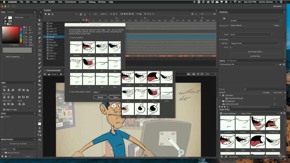 Adobe Animate Feature Lip Sync