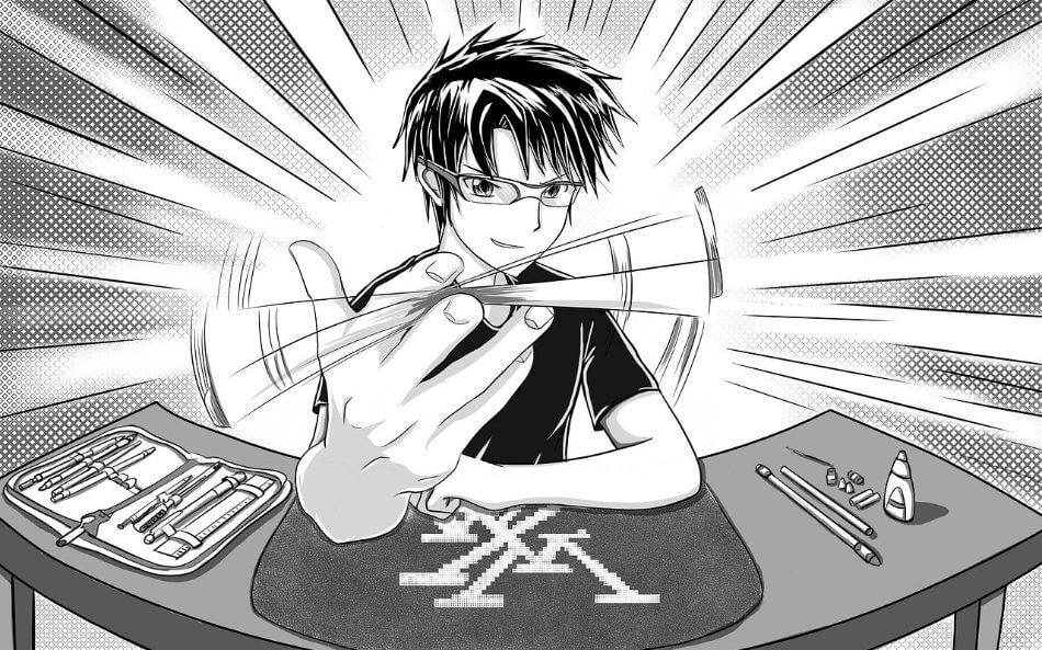 manga artist with pen