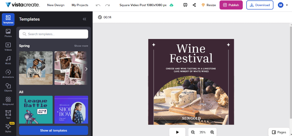 VistaCreate template for wine festival 1