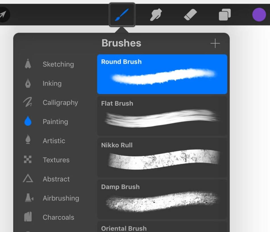 Procreate brush types
