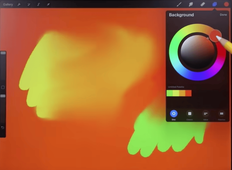 Procreate color fill layer background color 1