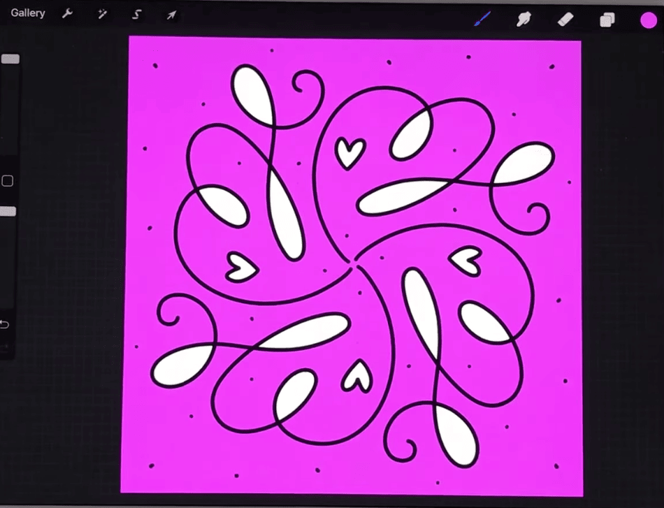 Procreate color fill simple filled with purple 1