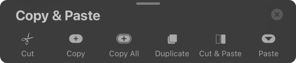 Procreate Copy Paste Menu 1