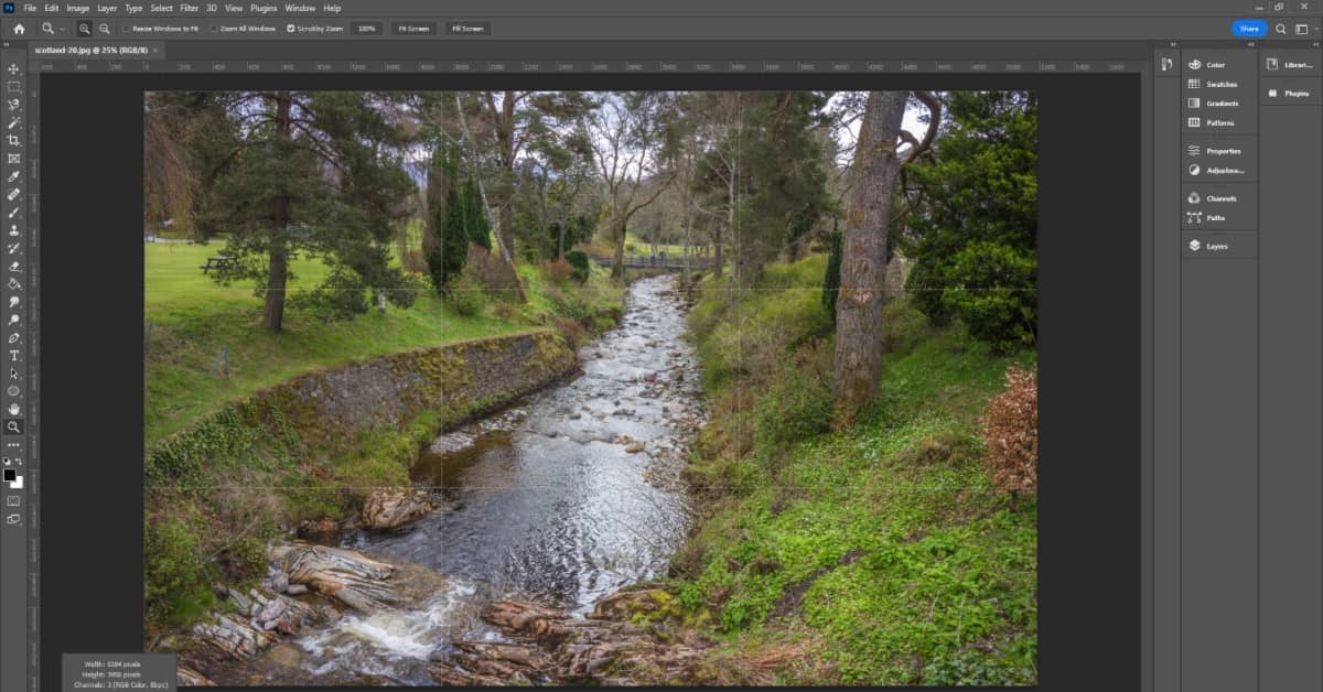 If you click and hold on the file info box the DPI and pixel dimensions are shown 2