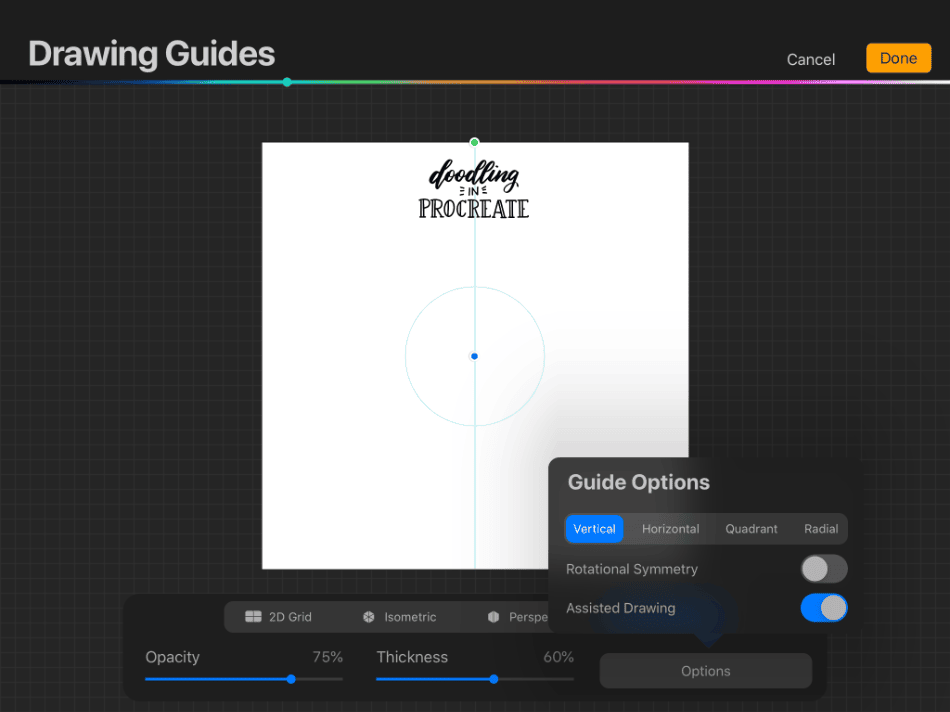 Procreate drawing guide