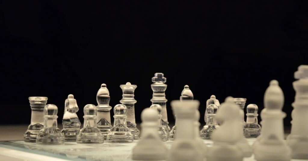 glass chess pieces 1