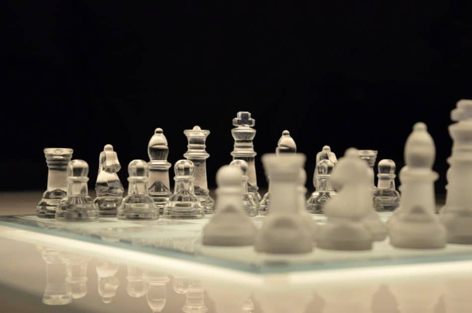 glass chess pieces