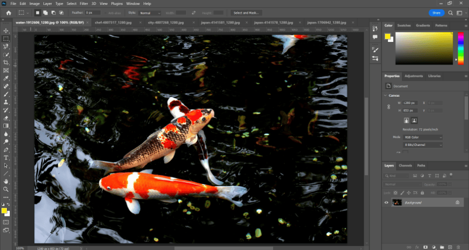 Photoshop japan photo tabs