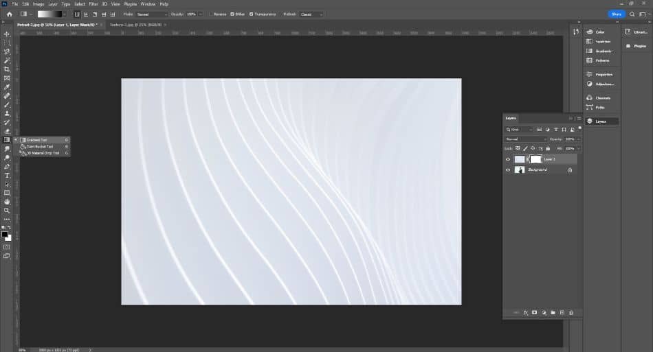 Select the gradient tool with the default gradient style17